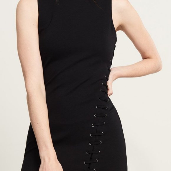 DYNAMITE Bodycon Lace Up Dress BNWT! Sz XS - Picture 2 of 5